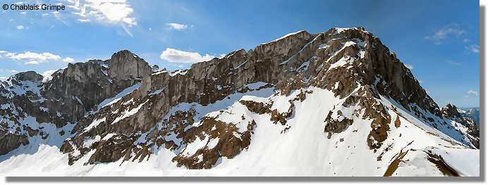 Face nord-est de la Dent d'Oche